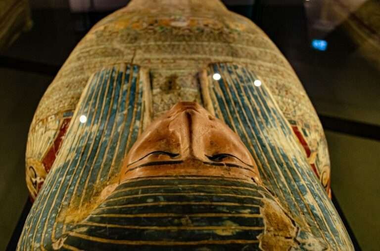 A coffin of pharaoh